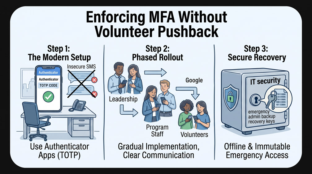 Enforcing Multi-Factor Authentication (MFA) Without Volunteer