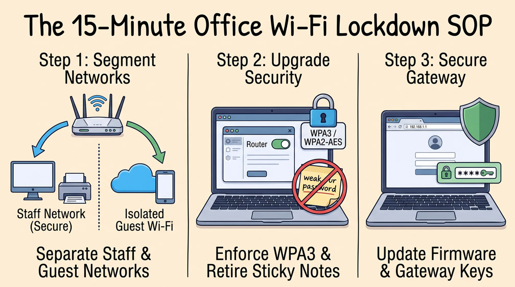 The 15-Minute Office Wi-Fi Lockdown SOP
